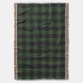 Buffalo Karo Celtic Green und Black Squares Karier Decke (Vorderseite Vertikal)