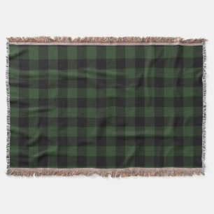 Buffalo Karo Celtic Green und Black Squares Karier Decke