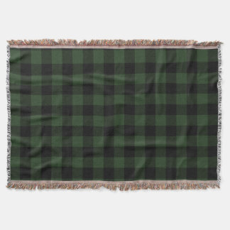 Buffalo Karo Celtic Green und Black Squares Karier Decke