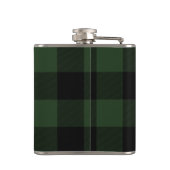 Buffalo Karo Celtic Green und Black Squares Karier Flachmann (Rückseite)