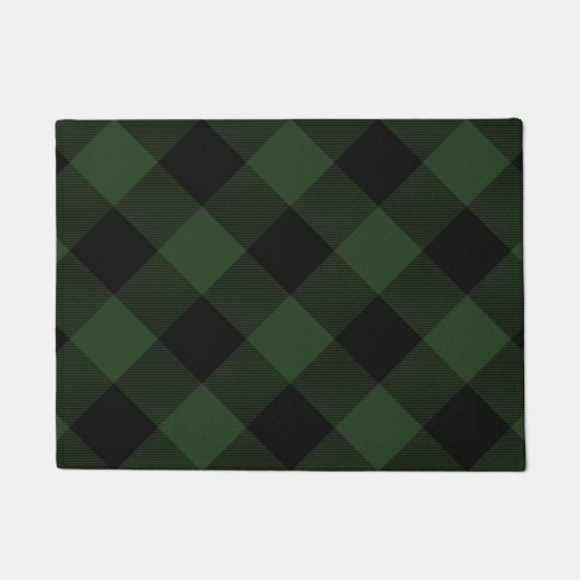 Buffalo Karo Celtic Green und Black Squares Karier Fußmatte (Vorderseite)