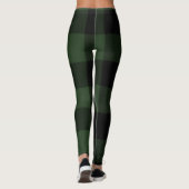 Buffalo Karo Celtic Green und Black Squares Karier Leggings (Rückseite)