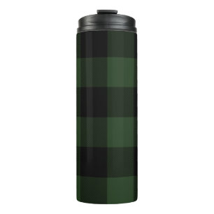 Buffalo Karo Celtic Green und Black Squares Karier Thermosbecher