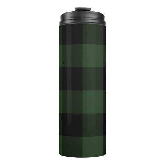 Buffalo Karo Celtic Green und Black Squares Karier Thermosbecher (Vorderseite)