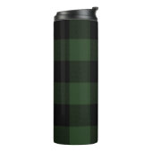 Buffalo Karo Celtic Green und Black Squares Karier Thermosbecher (Nach links gedreht)