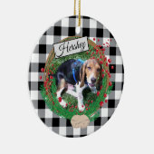 Buffalo Karo Custom Dog Round Ornament (Rechts)