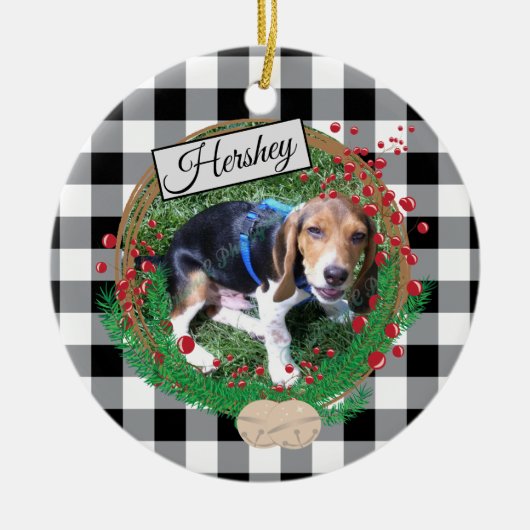 Buffalo Karo Custom Dog Round Ornament (Vorne)