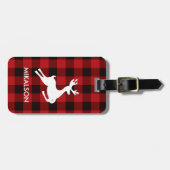 BUFFALO-KARO DEER-MONOGRAMM GEpäCKANHäNGER (Vorderseite horizontal)