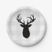 Buffalo Karo Deer Wilderness Kabine Pappteller (Vorderseite)