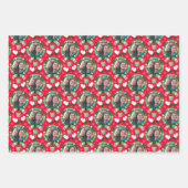 Buffalo Karo Dot Christmas Scarf Foto Geschenkpapier Set (Vorderseite 3)