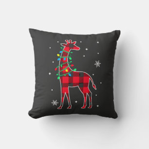 Buffalo Karo Familie passend Giraffe Weihnachten P Kissen