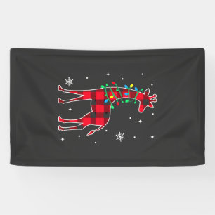 Buffalo Karo Familie Passende Giraffe Weihnachten  Banner