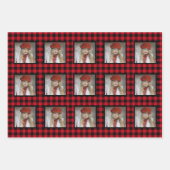 Buffalo Karo Foto Weihnachten Geschenkpapier Set (Vorderseite)