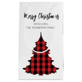 Buffalo Karo Frohe Weihnachten Custom Kleine Geschenktüte (Vorderseite)