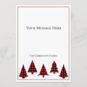 Buffalo Karo Frohe Weihnachten Rustikal Einfach (Rückseite)