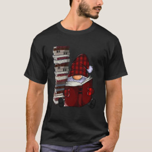 Buffalo-Karo-Garten-Gnom liest Bücher Gnome Bo T-Shirt