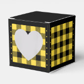 Buffalo Karo - Gelb und Schwarz - Herz Gefallen Bo Geschenkschachtel (Vorderseite)