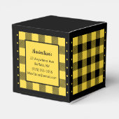 Buffalo Karo - Gelb und Schwarz - Herz Gefallen Bo Geschenkschachtel (Rückseite)