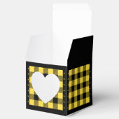 Buffalo Karo - Gelb und Schwarz - Herz Gefallen Bo Geschenkschachtel (Geöffnet)