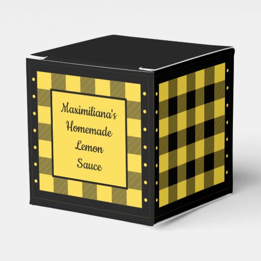 Buffalo Karo - Gelb und Schwarz - klassisch Geschenkschachtel (Vorderseite)