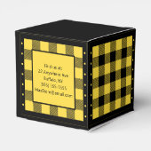 Buffalo Karo - Gelb und Schwarz - klassisch Geschenkschachtel (Rückseite)