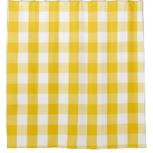 Buffalo Karo Gelber Senfduschvorhang