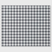 Buffalo Karo Gingham-Muster Holzkohle grau Geschenkpapier (Flach)