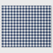 Buffalo Karo Gingham Muster navyblau Geschenkpapier (Flach)