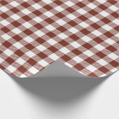 Buffalo Karo Gingham-Muster Zimtbraun Geschenkpapier (Ecke)