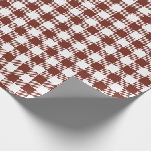 Buffalo Karo Gingham-Muster Zimtbraun Geschenkpapier (Ecke)
