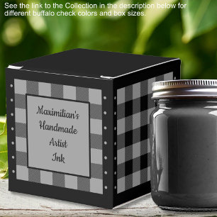 Buffalo Karo - grau und schwarz - klassisch Geschenkschachtel