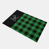 Buffalo Karo Green Kariert Doormat Fußmatte (Schrägansicht)