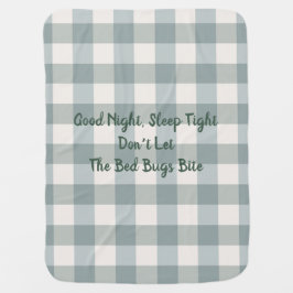 Buffalo Karo Green Kinderzimmer Typografy Country Babydecke