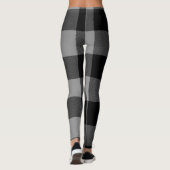 Buffalo Karo Grey and Black Squares Kariert Leggings (Rückseite)