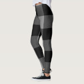 Buffalo Karo Grey and Black Squares Kariert Leggings (Links)
