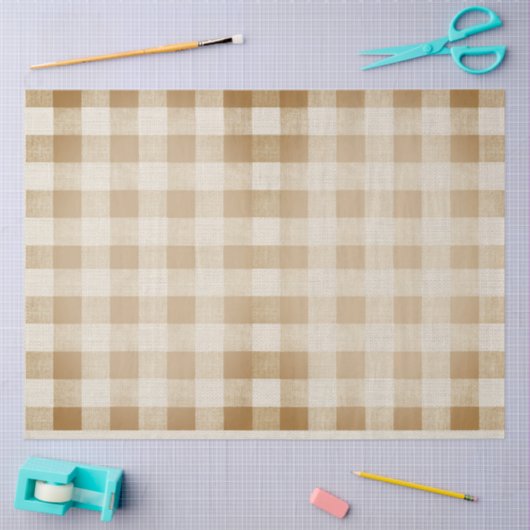 Buffalo Karo Grunge Decoupage Seidenpapier (Basteln)