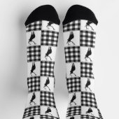 Buffalo-Karo-Hirsch-Rustikales-Waldmuster Socken (Oben)