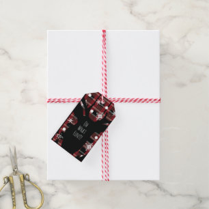 Buffalo Karo Hirsch Schneeflocken Weihnachtsfeier  Geschenkanhänger