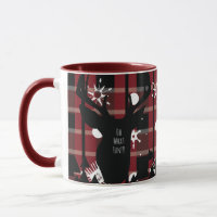 Buffalo-Karo-Hirsch-Schneeflocken-Weihnachtsfeier 