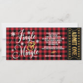 Buffalo Karo Jingle und Mingle Weihnachts-Party Einladung (Vorderseite)