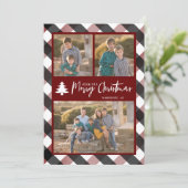 Buffalo Karo Kariert 3 Foto Weihnachten (Stehend Vorderseite)