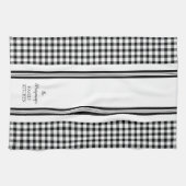 Buffalo Karo Kariert Black | Name der weißen Famil Geschirrtuch (Horizontal)