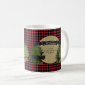Buffalo Karo Kariert Cabin Red Black Deferwald Kaffeetasse (VorderseiteRechts)