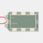 Buffalo Karo Kariert Green Gingham Holiday Gift Ta Geschenkanhänger (Rückseite Horizontal)