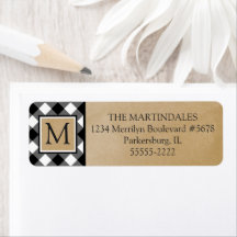 Buffalo Karo Kariert Kraft Paper Monogram