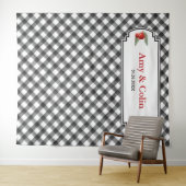 Buffalo Karo Kariert Schwarz & Weiß Polterabend Wandteppich (Beispiel (Horizontal))