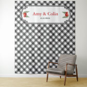 Buffalo Karo Kariert Schwarz & Weiß Polterabend Wandteppich (Beispiel)