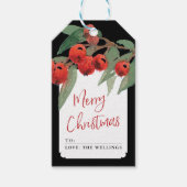 Buffalo Karo Kariert Schwarz & Weiß Rustikale Weih Geschenkanhänger (Vorderseite)