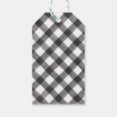 Buffalo Karo Kariert Schwarz & Weiß Rustikale Weih Geschenkanhänger (Rückseite)