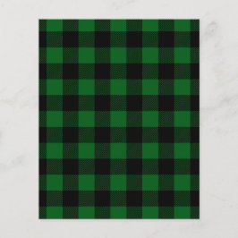 Buffalo Karo Kariert Scrapbook Paper - Green & Blk